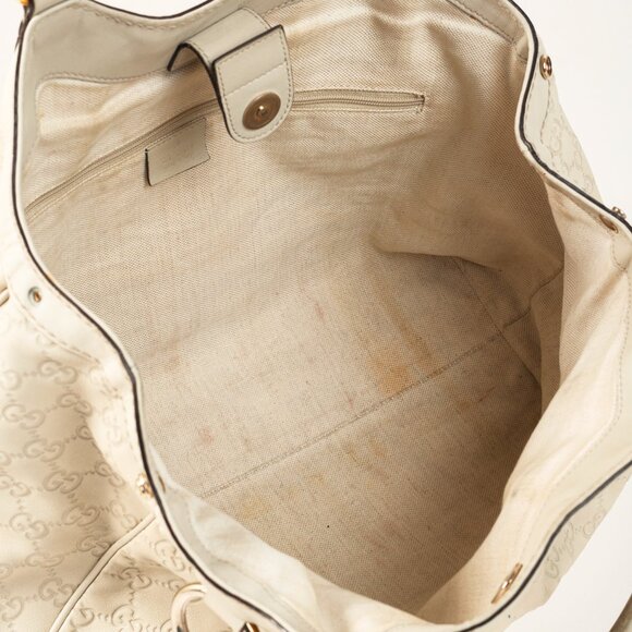 Gucci Sukey Guccissima Beige Leather Tote - Picture 12 of 14